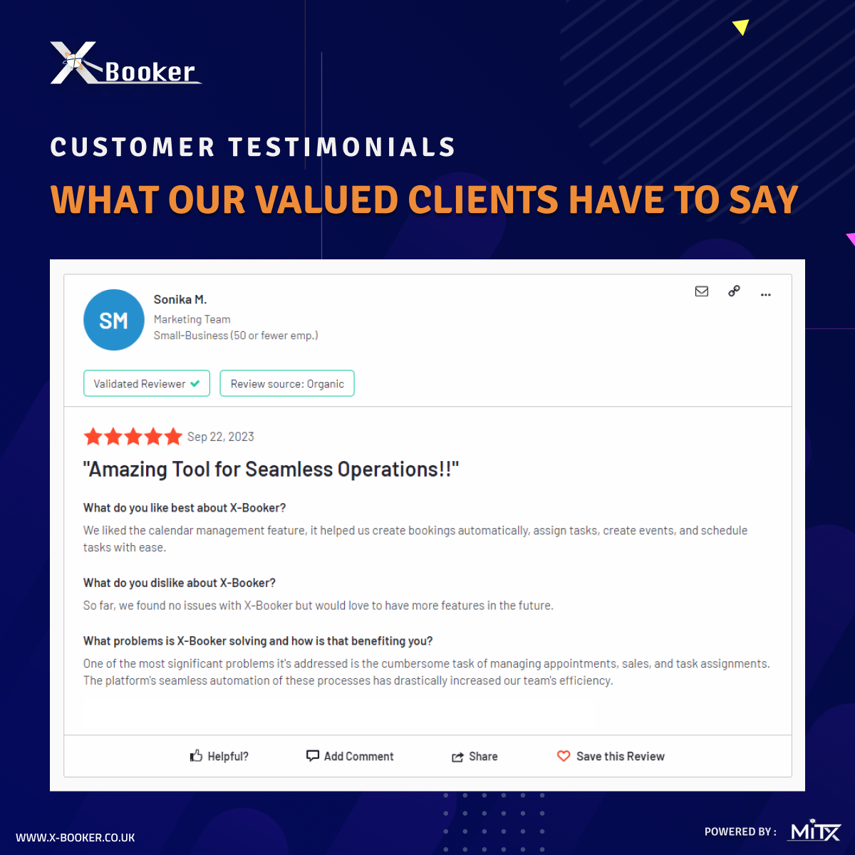 x-booker customer testimonials